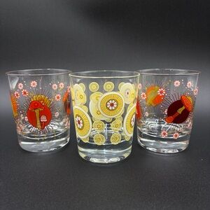 Set of 3 IKEA Busig Early 2000s Magic Mushroom Ladybug Flower Frog Glass